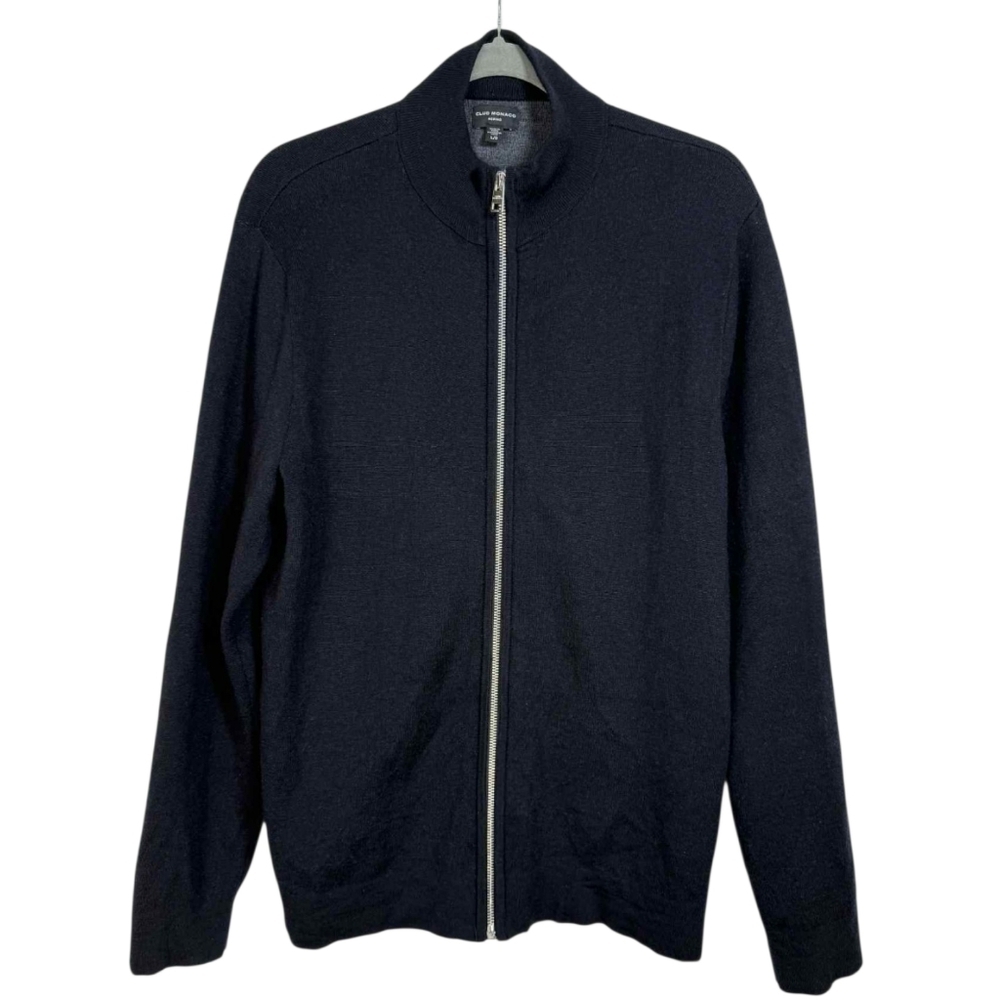Club Monaco 100% Merino Wool knit zip up Jacket / sweater